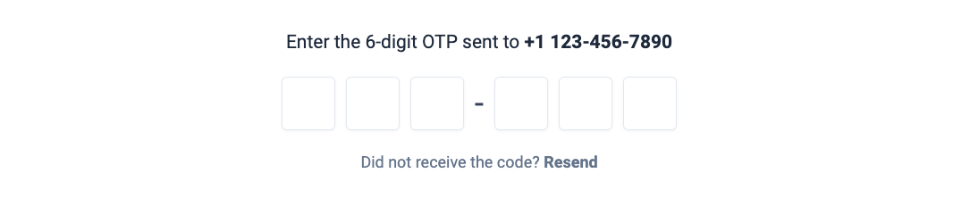 tailwind One-time Password Input 