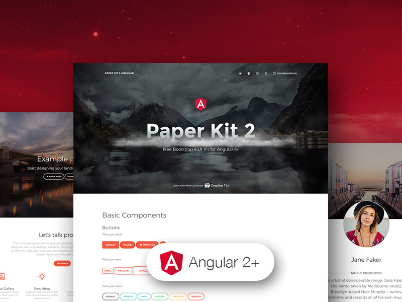 paper kit 2 - angular 2 admin templates