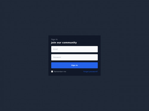 Login Page - Dark Mode