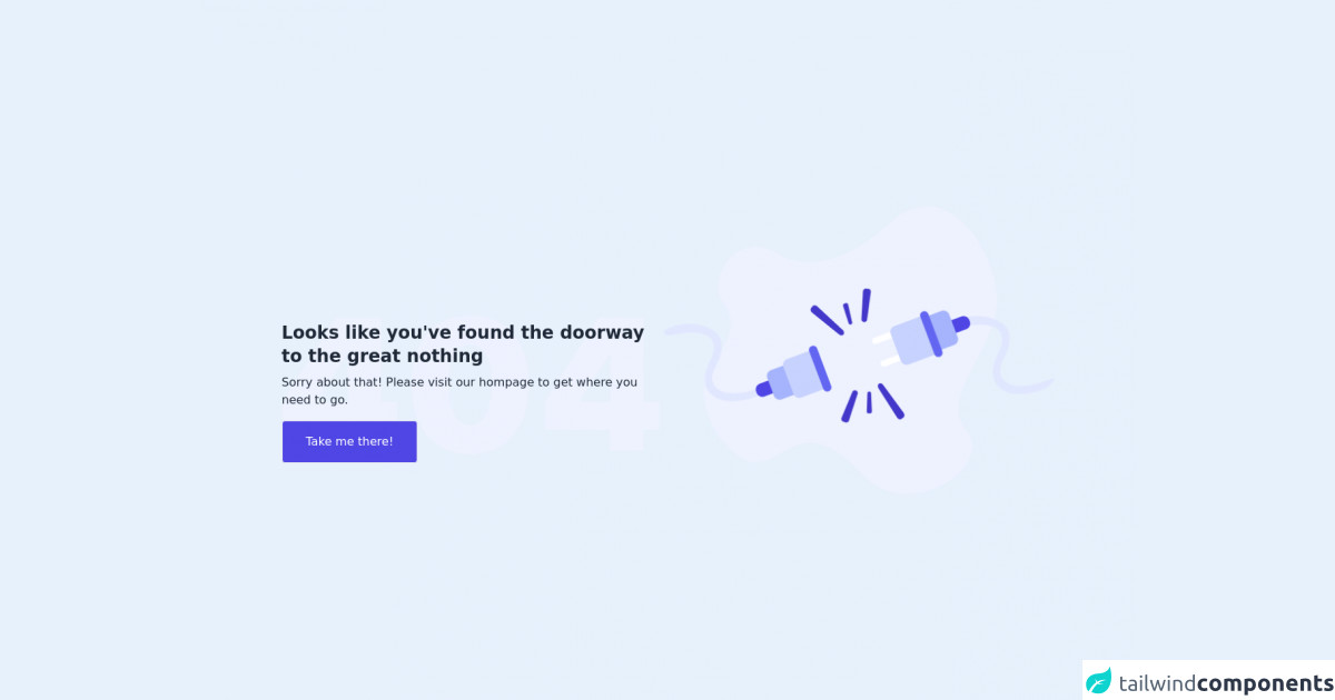 Tailwind CSS 404 Error Page