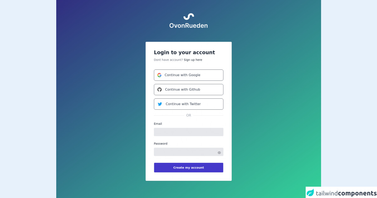 Free Tailwind CSS Sign In Component