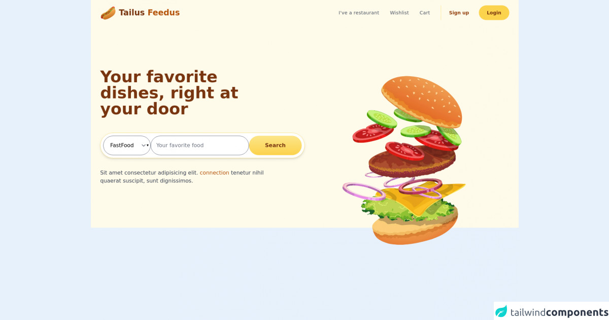 Food Delivery Hero Section