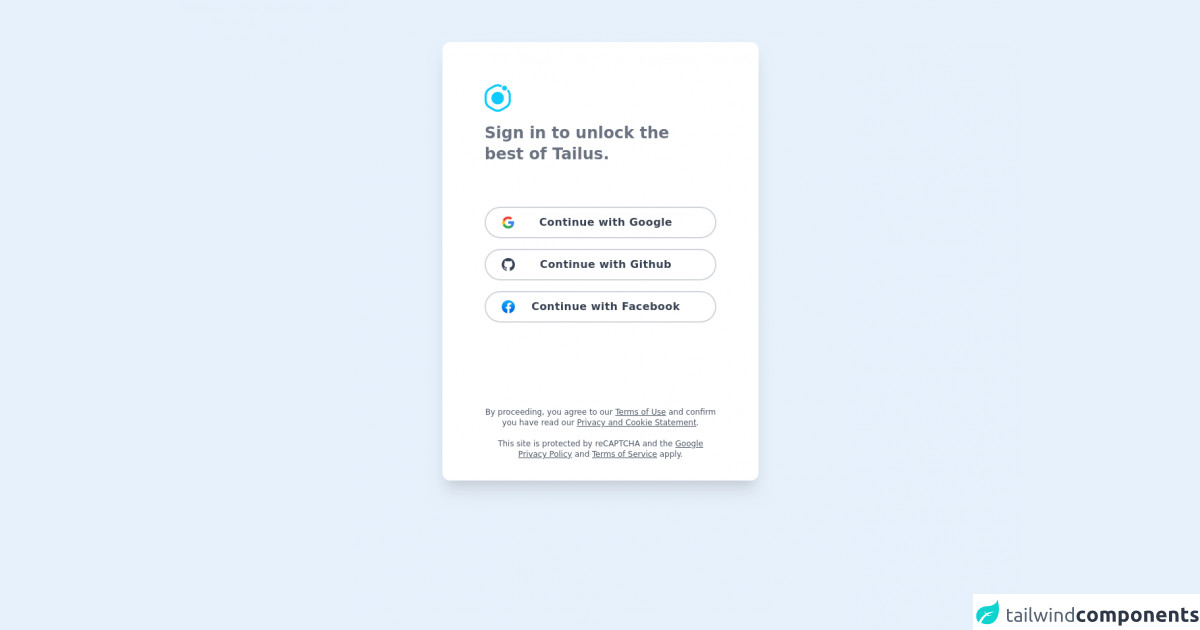 Tailwind CSS Login Page