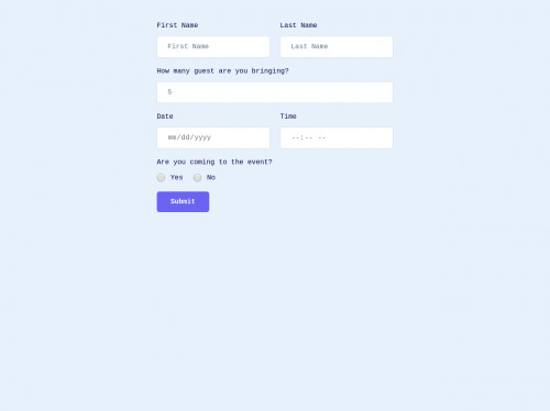 Tailwind CSS Reservation Form