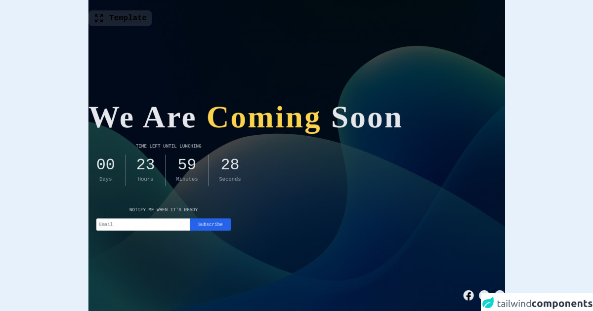 Tailwind CSS & Alpine.js Coming soon - timer