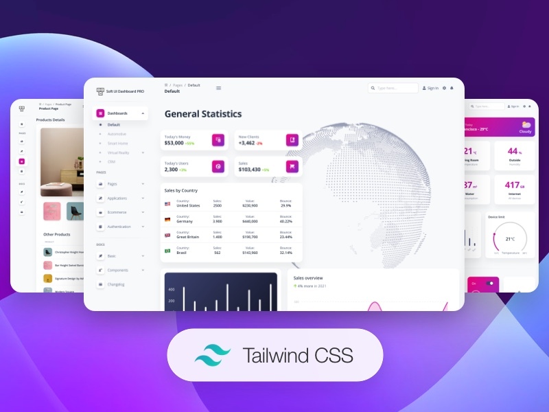 Soft UI Dashboard Pro Tailwind CSS image